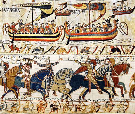 The Bayeux Tapestry Battle Of Hastings Norman Painting By Simpson Riley