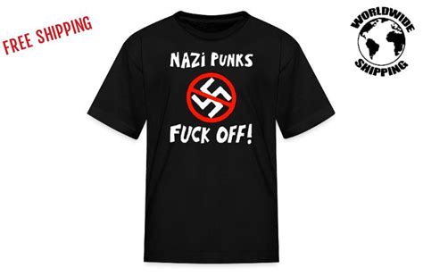 Kid T Shirt Nazi Punks Fuck Off Anti Fascist Kid T Shirt No Gods No Masters Free