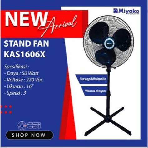 Jual Miyako Kipas Angin Stand Fan Kas 1606X KAS 1606X Shopee Indonesia