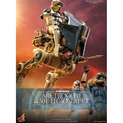 Hot Toys TMS091 Star Wars The Clone Wars 1 6th Scale ARF Trooper And 501st Legion AT RT