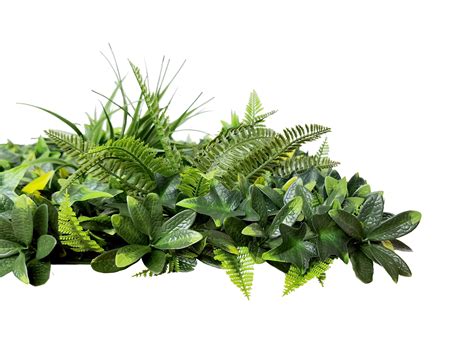 Synthetische groene begroeide muur, bescherming tegen uv-stralen ...