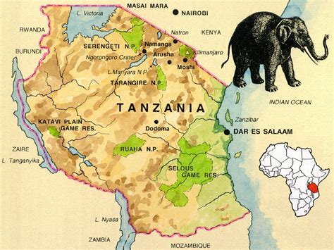 Tanzania Safari Map