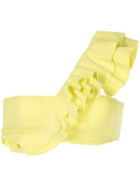 Clube Bossa Malgosia One Shoulder Bikini Top Yellow FARFETCH