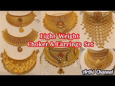 Light Weight Choker With Earrings Set Traditional And Fancy Tnagar