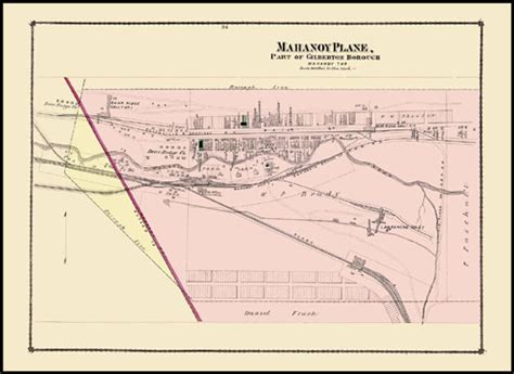 Historic Maps And Drawings 34 Mahanoy Plane John Pritiskutch Reproductions