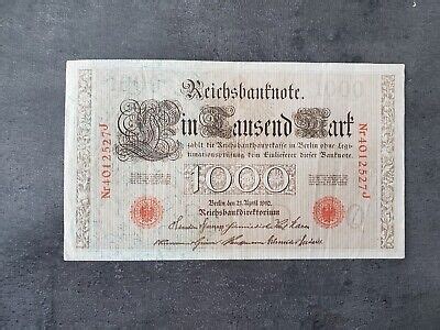 Reichsbanknote 1000 Mark 1910 Online Kaufen EBay