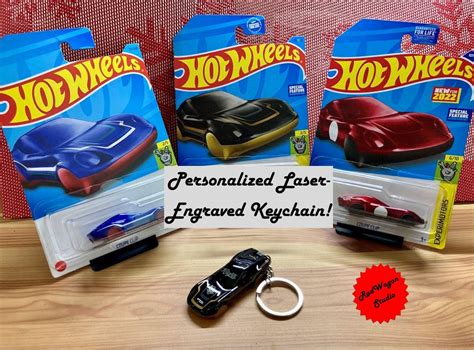 Personalized Hot Wheels Keychain Coupe Clip Laser Engraved Custom Made Etsy