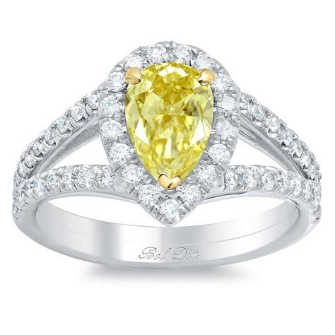 Cushion Cut Canary Diamond Ring