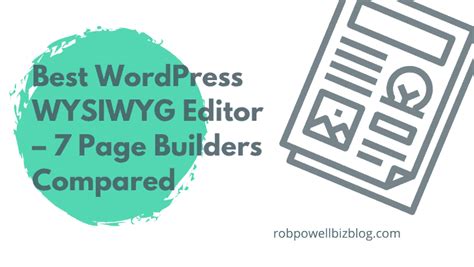 Best Wordpress Wysiwyg Page Editors Updated For