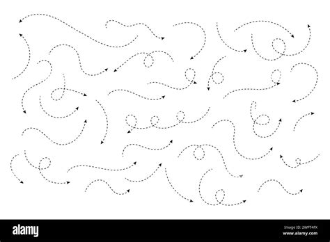 Hand Drawn Dotted Curved Line Shape Vector Stock Vector Image And Art Alamy