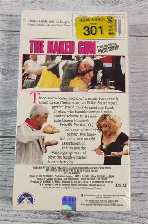 The Naked Gun From The Files Of Police Squad Vhs Leslie Nielsen