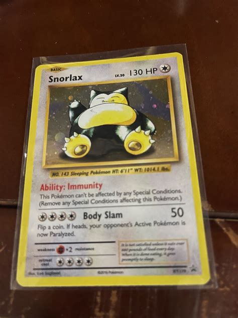 Snorlax XY179 Black Star Promo Holo Foil Rare Pokemon Card EBay