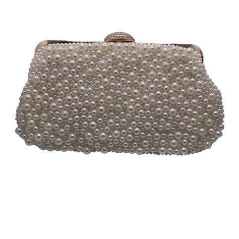 Vintage Pearl Clutch Ivory Lane