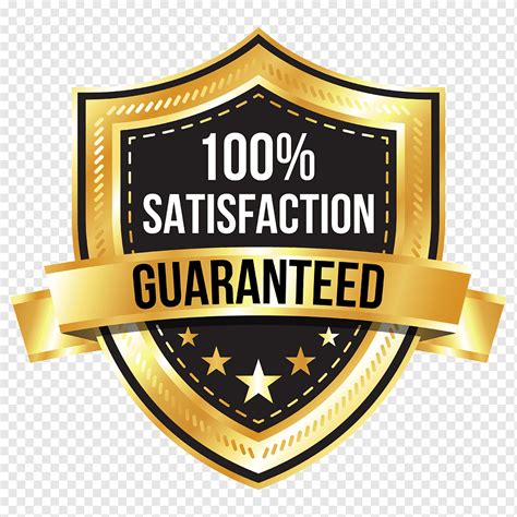 100 Satisfaction Gurenteed Golden Label Png PNGWing