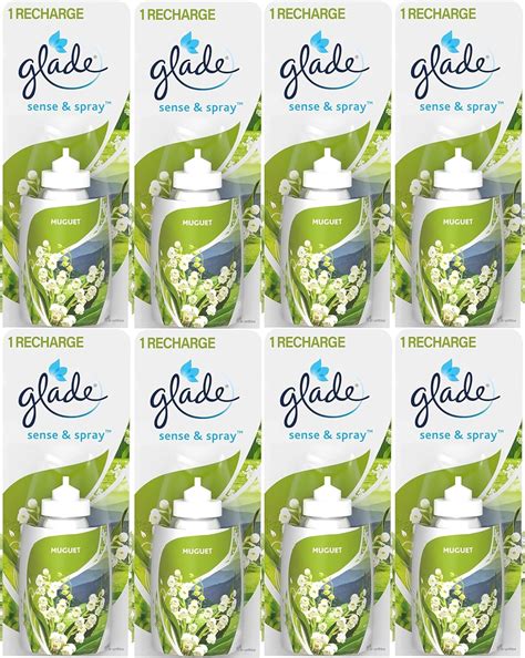 8 X Glade Sense And Spray Refill 18ml Muguet Lily Of The Valley