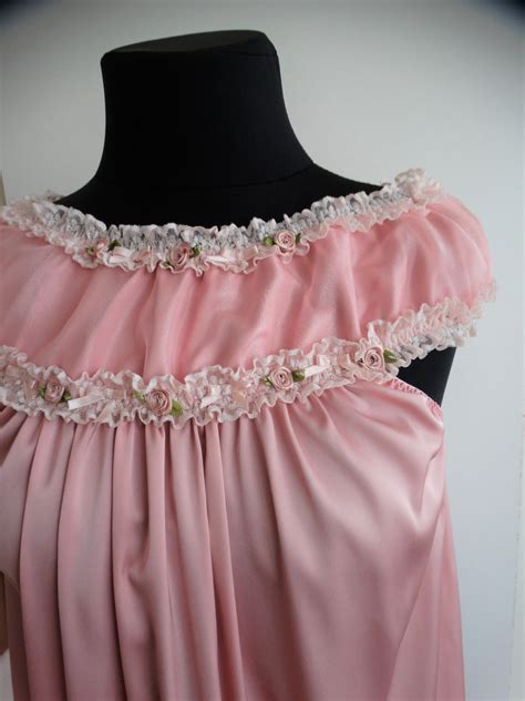 Sissy Babydoll Handmade Lingerie Set Adult Baby Silk Dress And Sissy Panties Satin Lingerie