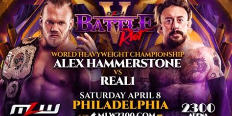 Alex Hammerstone To Defend Mlw World Title Against Real1 At Mlw Battle