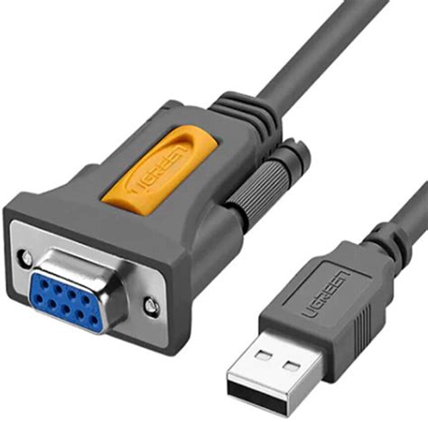 Ugreen Cr104 Usb To Db9 Rs 232 Adapter Cable 15 Meter With 1 Mbps Transfer Speed Plug And Play