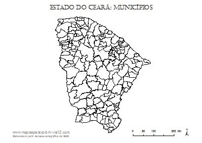 MAPAS DO CEARÁ Mapas para Colorir