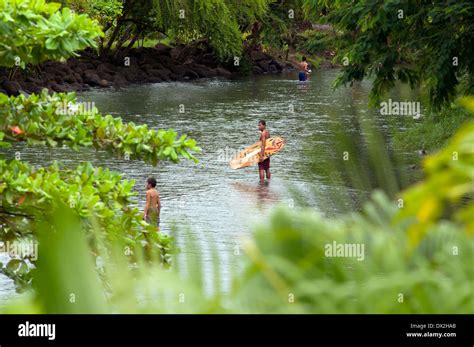 Vaisigano River Scene Apia Samoa Stock Photo Alamy