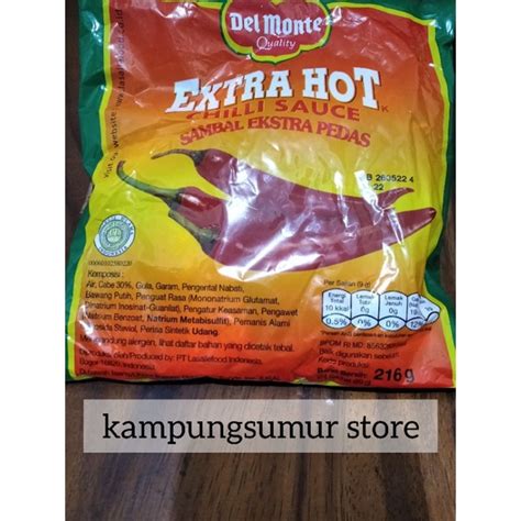 Jual Delmonte Extra Hot Chilli Sauce Sachet Pcs Produk Baru Di Etalase Shopee Indonesia