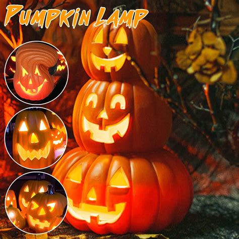 Halloween Pumpkin Led Lamp Lantern Halloween Decoration Ghost Face