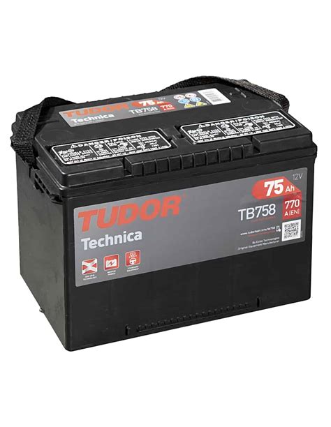 Batería Tudor Technica TB758 12V 75Ah 770A