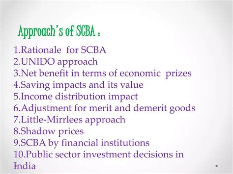 Social cost benefit analysis (scba) | PPTX