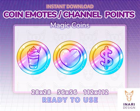 Twitch Coin Emote Discord Channel Points Badges Streamer Gold