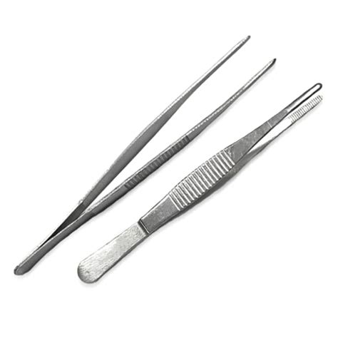 Medical Stainless Steel Dressing Tweezers Medical Straight/Elbow ...