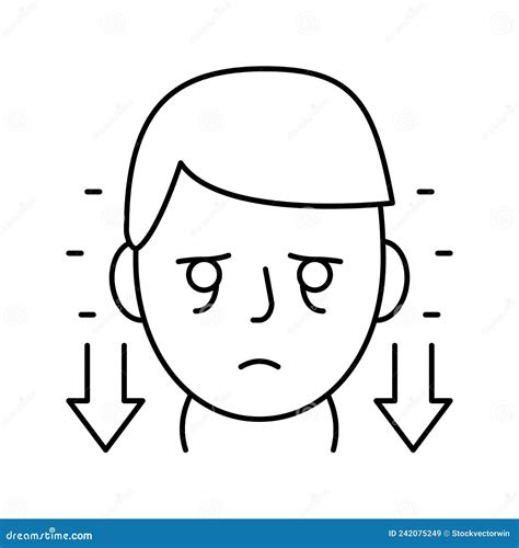 Hyperthyroidism Endocrinology Line Icon Vector Illustration Stock