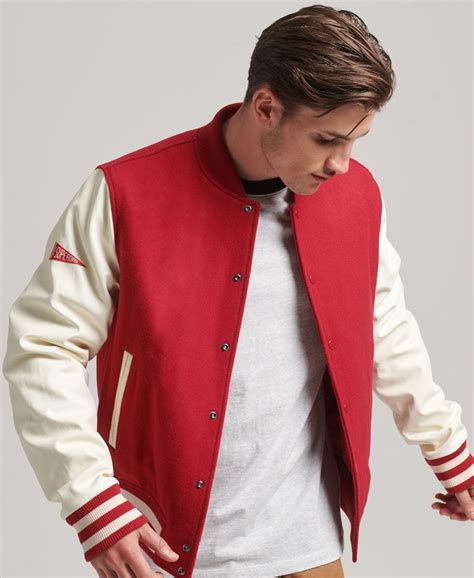 Superdry Varsity bomberjakke med collegedesign Mænd Herrer Bestsellere