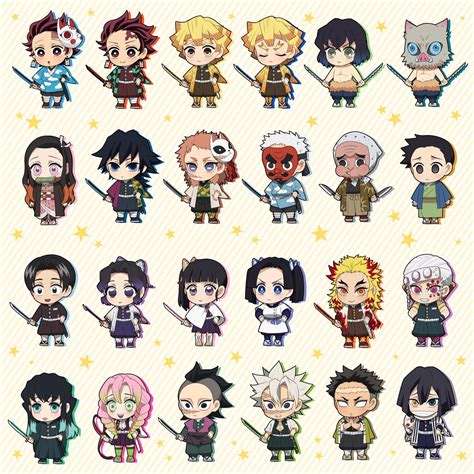 Kimetsu No Yaiba Demon Slayer Pegatinas Bonitas Chibi Anime Demonios