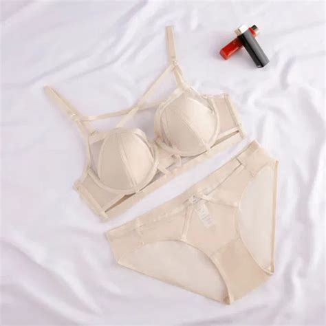 Hollow Out Mature Women Lace Sexy Lingerie Set Anti Sagging Transparent Underwear Lingerie And