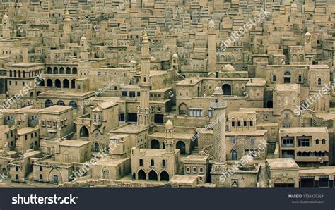 Panoramic View Ancient Medieval Persian City Stock Photo 1738439264