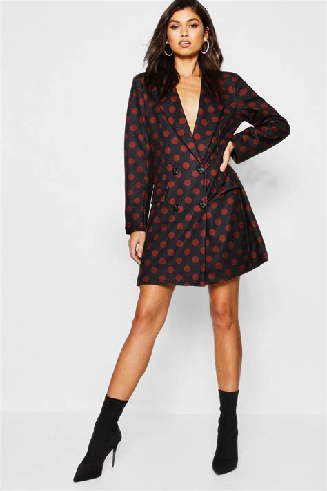 Polka Dot Blazer Dress