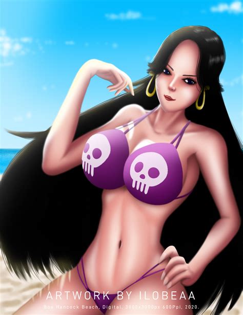 Artstation No Outline Practice 2 One Piece Fanart Boa Hancock Bikini Version