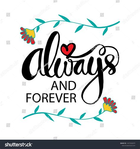 Always Forever Motivational Quote Stock Vector Royalty Free