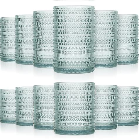 Amazon Foaincore 12 Count Hobnail Drinking Glasses Set Vintage