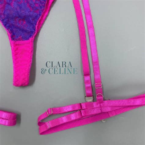 SEDUCTIVE Push Up Lace Lingerie Set Three Piece Underwear Underwired Unlined Ultra Thin