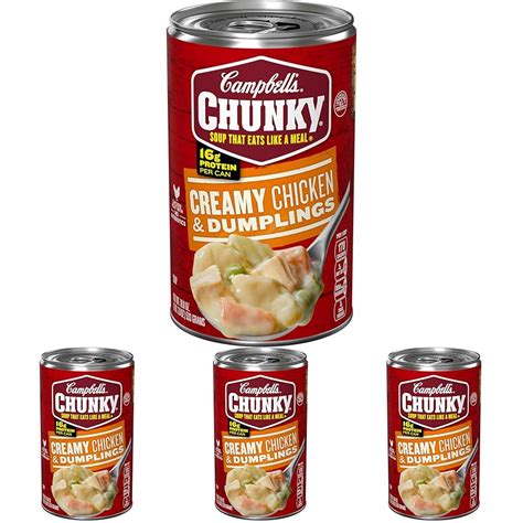 Campbells Chunky Soup Creamy Chicken And Dumplings Soup 188 Oz Can Pack Of 4