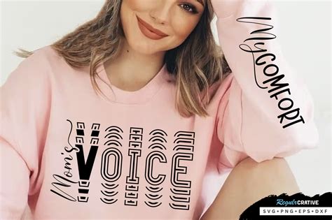 Moms Voice Sleeve Svg Mom Sayings Graphic By Regulrcrative · Creative