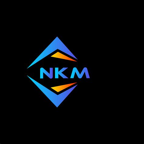 nkm abstract technology logo design  black background nkm creative