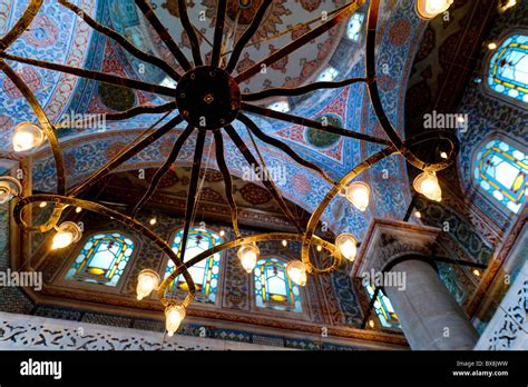 The Ceiling Of The Blue Mosque Istanbul Turkey Stock Photo Alamy