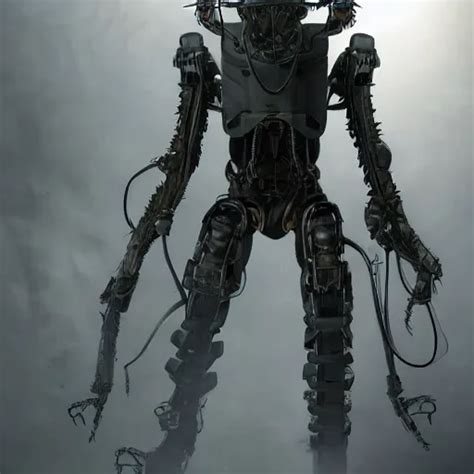 Hunter In Combat Dieselpunk Giant Walker Exoskeleton Stable Diffusion