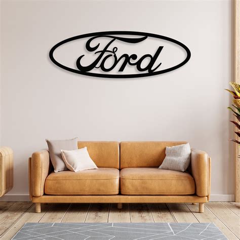 Metal Ford Sign Line Art Ford Brand Decor Metal Garage Etsy