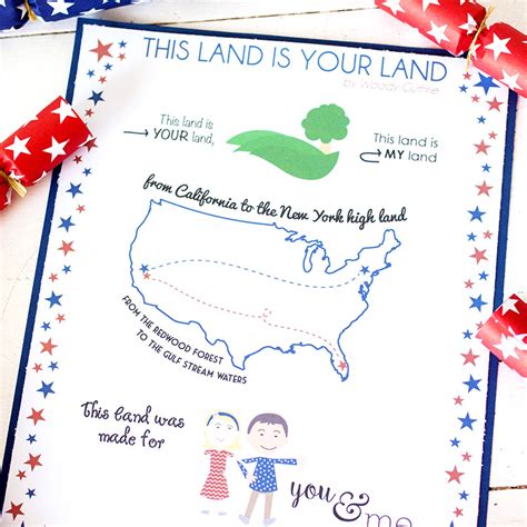 Memorize a Patriotic Song: This Land is Your Land - Capturing Joy with ...