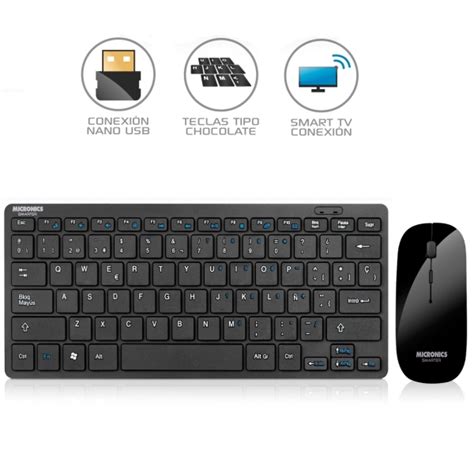 Teclado Micronics Mouse Kit Smarter Mic Wt Wifi Smart Tv