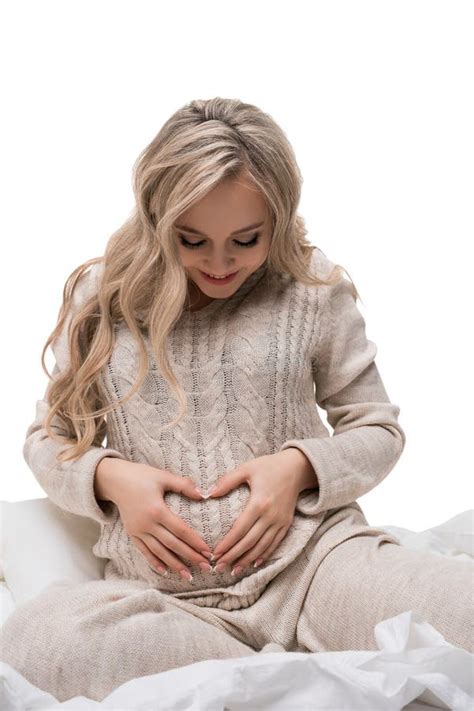 Pregnant Blonde In The Nude Cropped Shot Stock Photo Image Of Naked Love