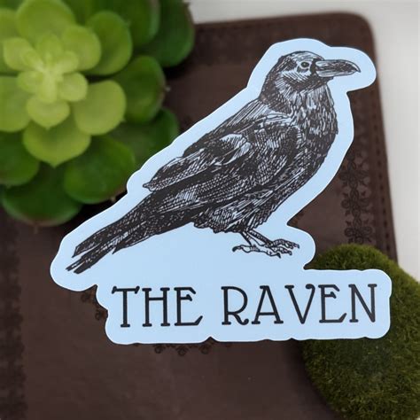 Raven Sticker The Raven Edgar Allan Poe Poe Sticker Literary